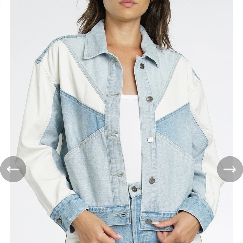 Pistola color block denim jacket
